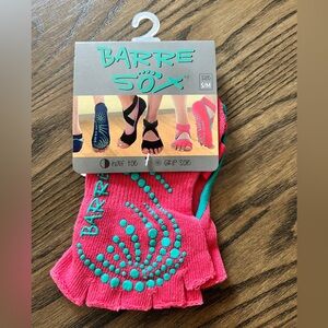 “Barre Sox” brand open toe grip socks perfect for Barre, Yoga or Pilates class